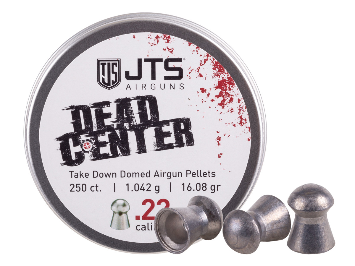 JTS Dead Center Precision .22 Cal, 16.08 Grains, Domed, 250ct, Blister Pack 0.22