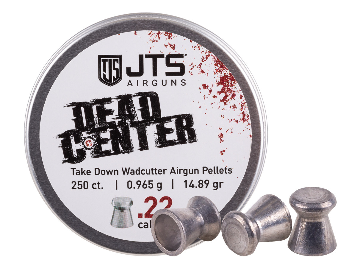 JTS Dead Center Precision .22 Cal, 14.89 Grain, Wadcutter, 250ct, Blister Pack 0.22