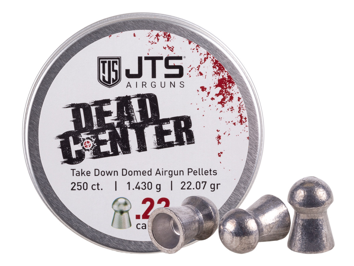 JTS Dead Center Precision .22 Cal, 22.07 Grain, Domed, 250ct, Blister Pack