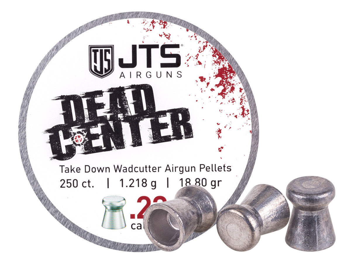 JTS Dead Center Precision .22 Cal, 18.80 Grain, Wadcutter, 250ct, Blister Pack 0.22