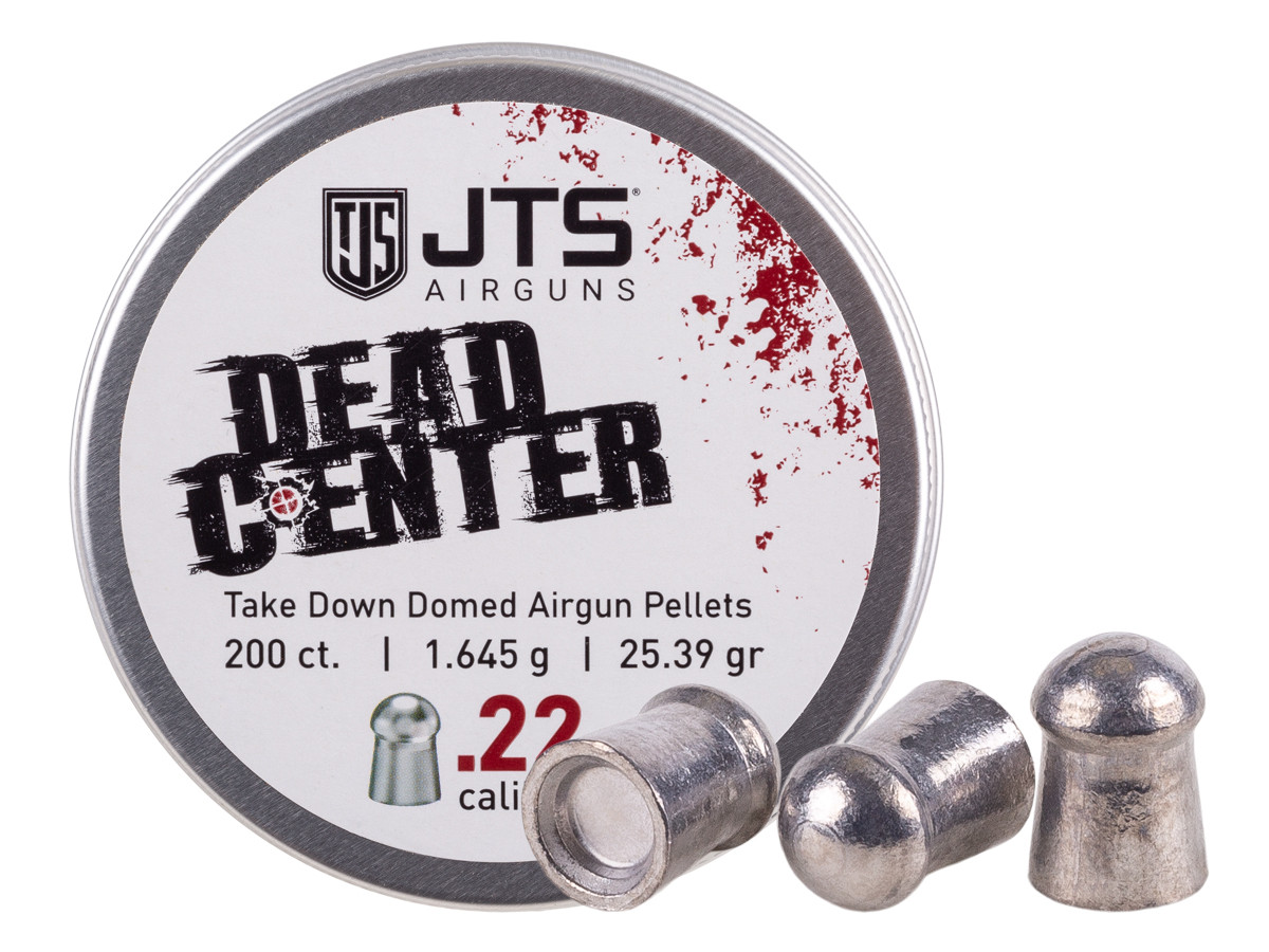 JTS Dead Center Precision .22 Cal, 25.39 Grain, Domed, 200ct, Blister Pack