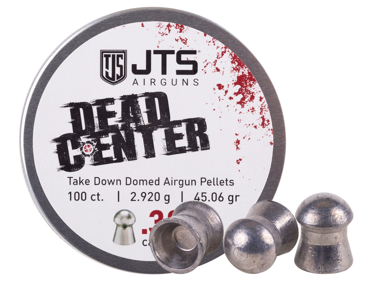 JTS Dead Center Precision .30 Cal, 45.06 Grain, Domed, 100ct, Blister Pack