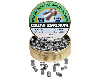 Beeman Crow Magnum .22 Cal, 18.21 Grains, Hollowpoint, 200ct