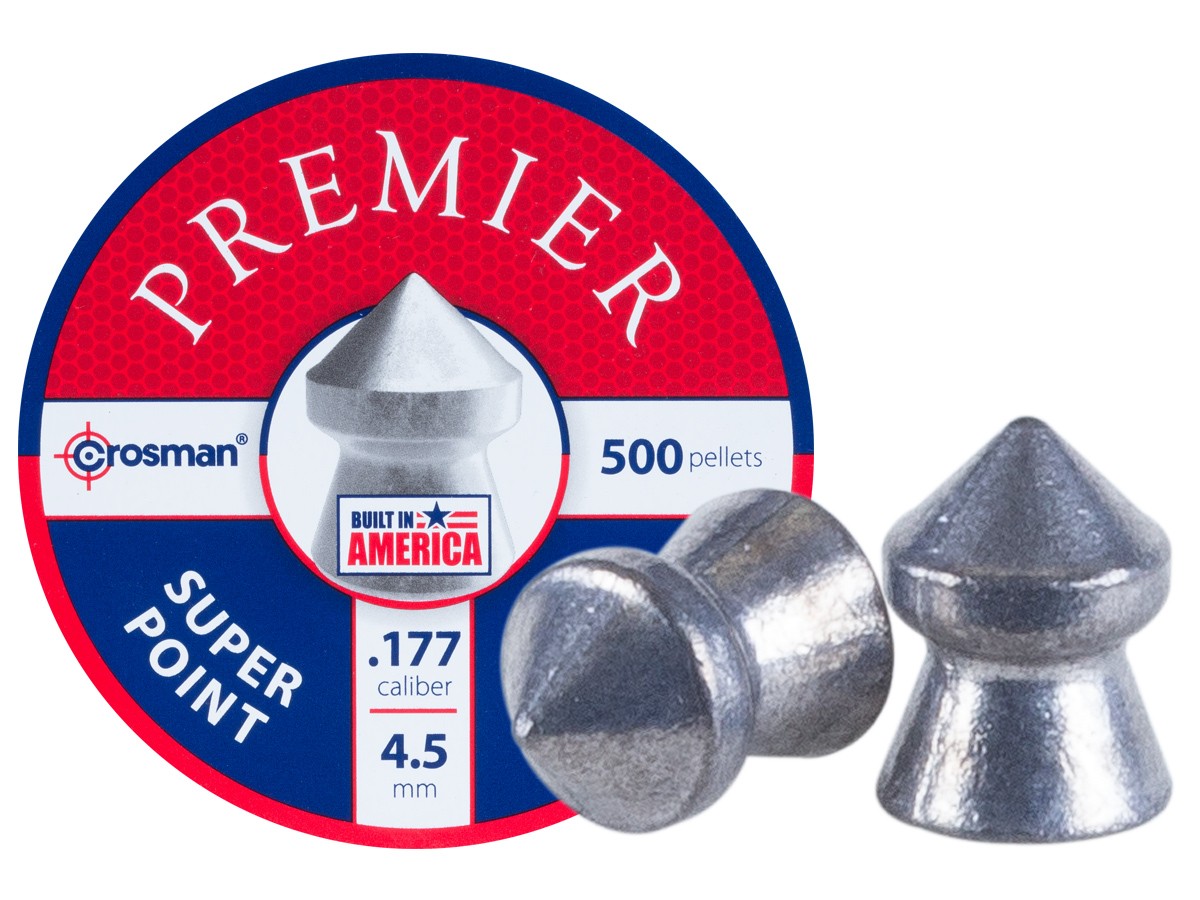 Crosman Premier Super Point .177 Cal, 7.9 Grains, Pointed, 500ct