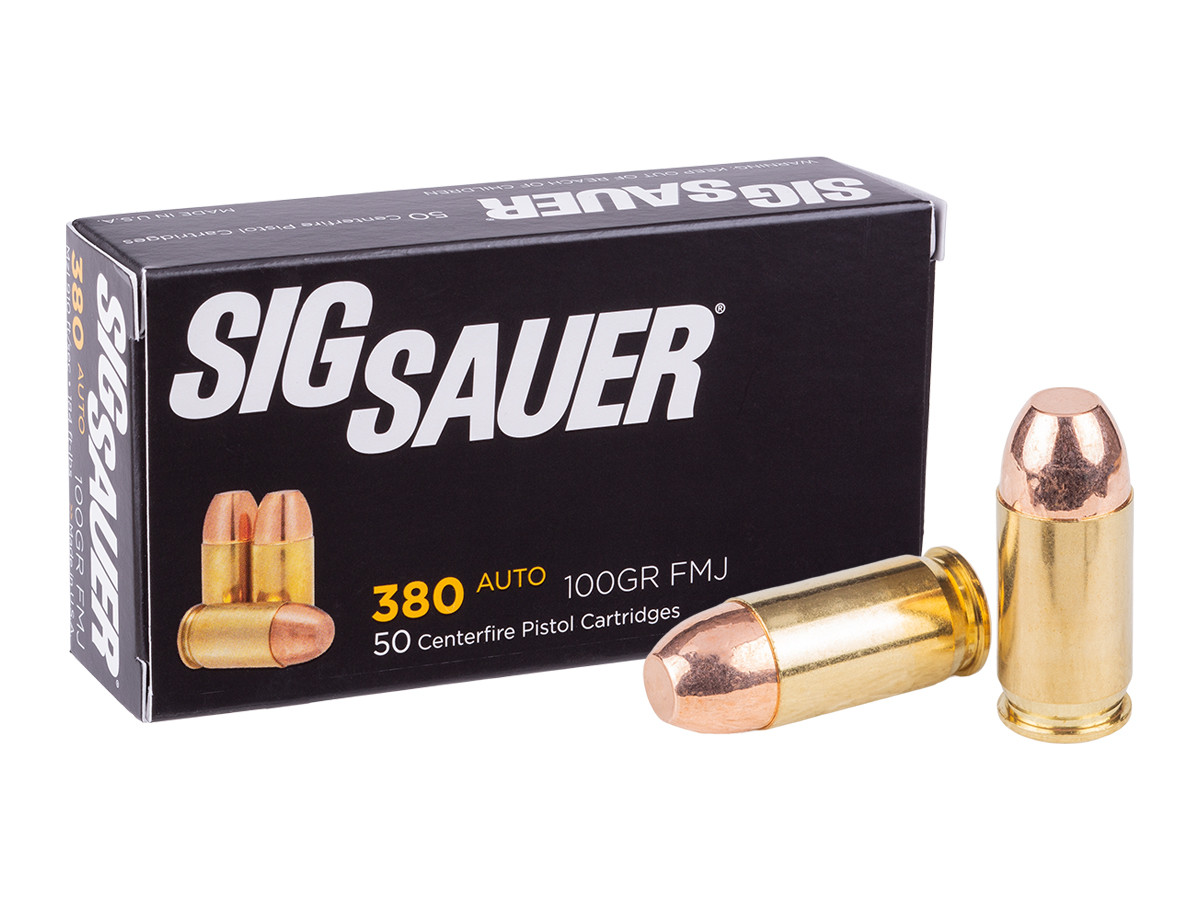 SIG Sauer .380 Auto Elite Ball FMJ, 100gr, 50ct