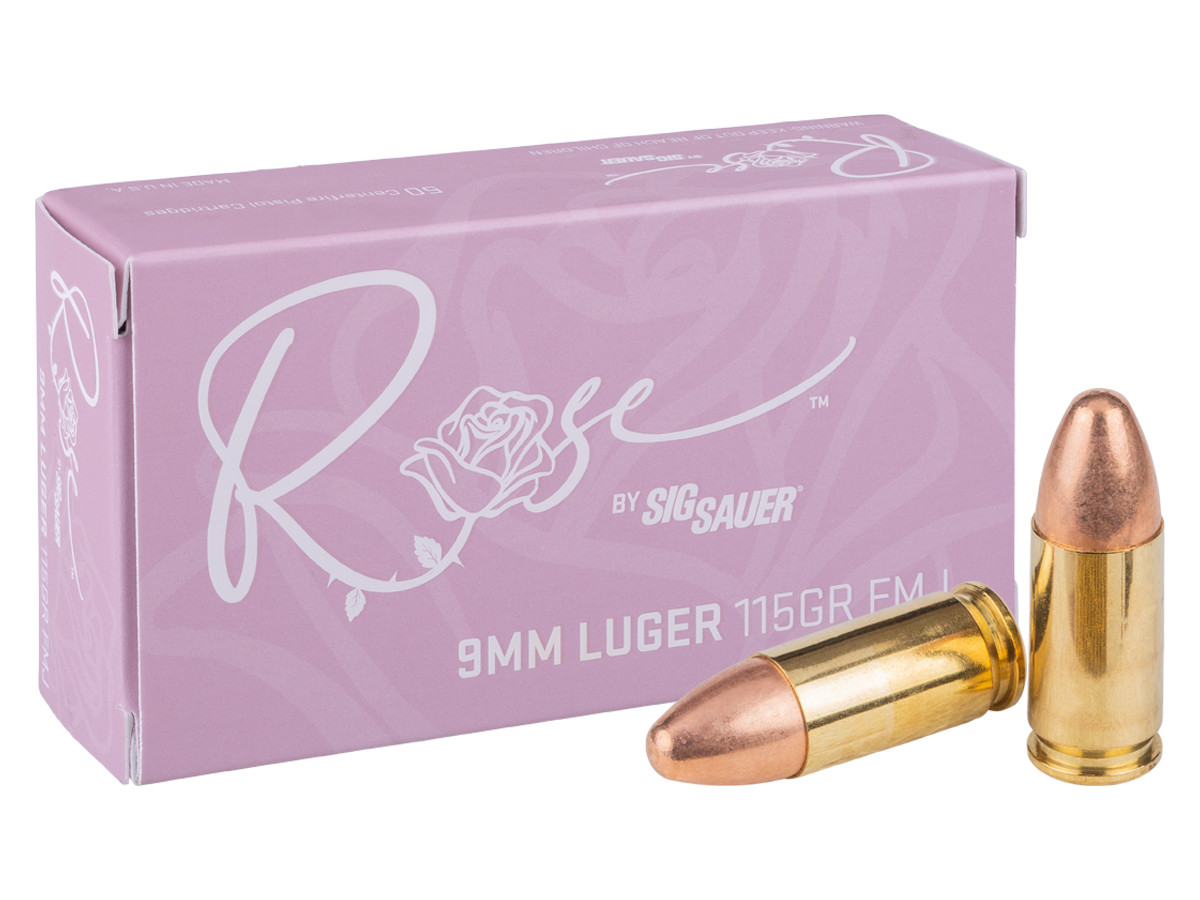 SIG Sauer 9mm Luger Elite Ball Rose FMJ, 115gr, 50ct