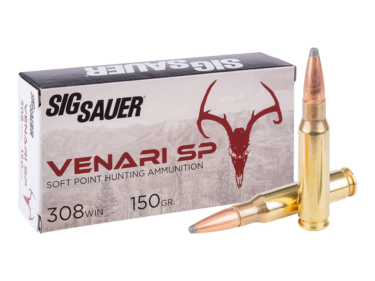 SIG Sauer .308 Winchester Venari Soft Point, 150gr, 20ct