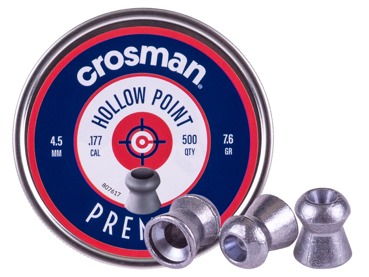 Crosman Premier .177 Cal, 7.6 Grains, Hollowpoint, 500ct