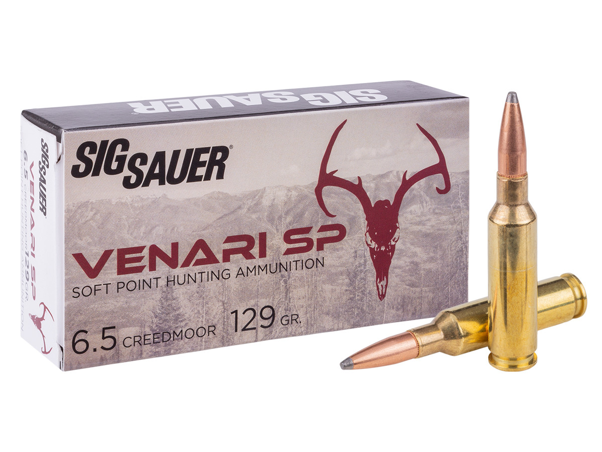 SIG Sauer 6.5 Creedmoor Venari Soft Point, 129gr, 20ct