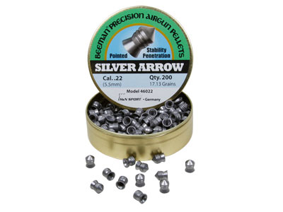 Beeman Silver Arrow .22 Cal, 17.13 Grains, Pointed, 200ct