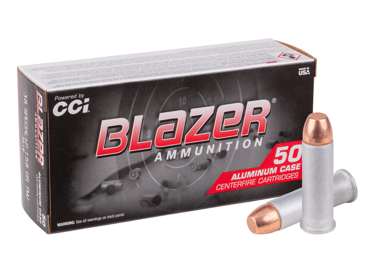 Blazer .38 Special +P Blazer Aluminum FMJ, 158gr, 50ct