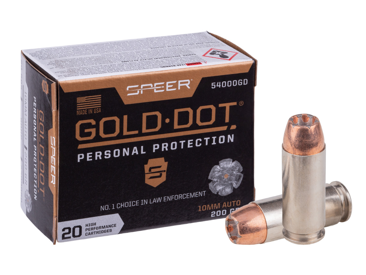 Speer 10mm Auto Gold Dot Handgun Personal Protection, 200gr, 20ct