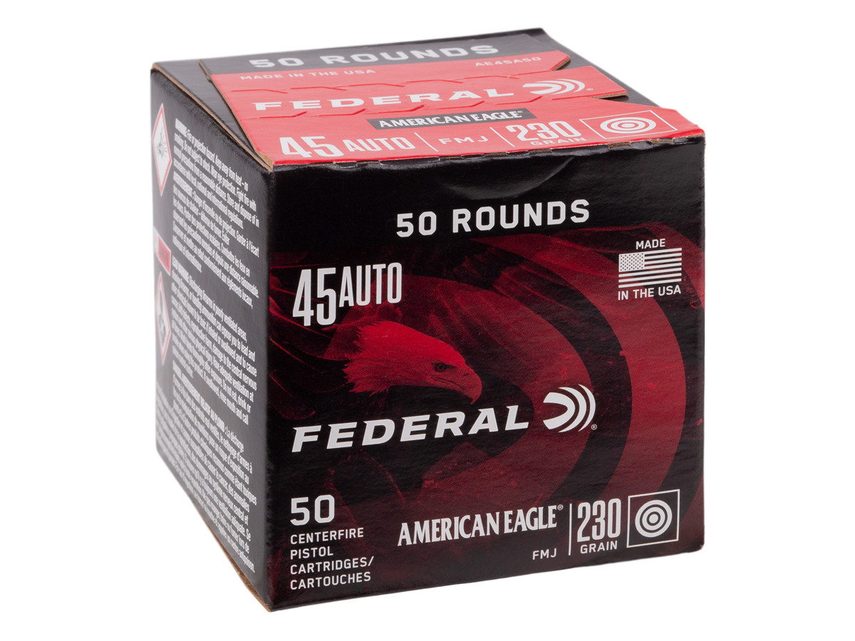 Federal .45 Auto American Eagle FMJ, 230gr, 50ct