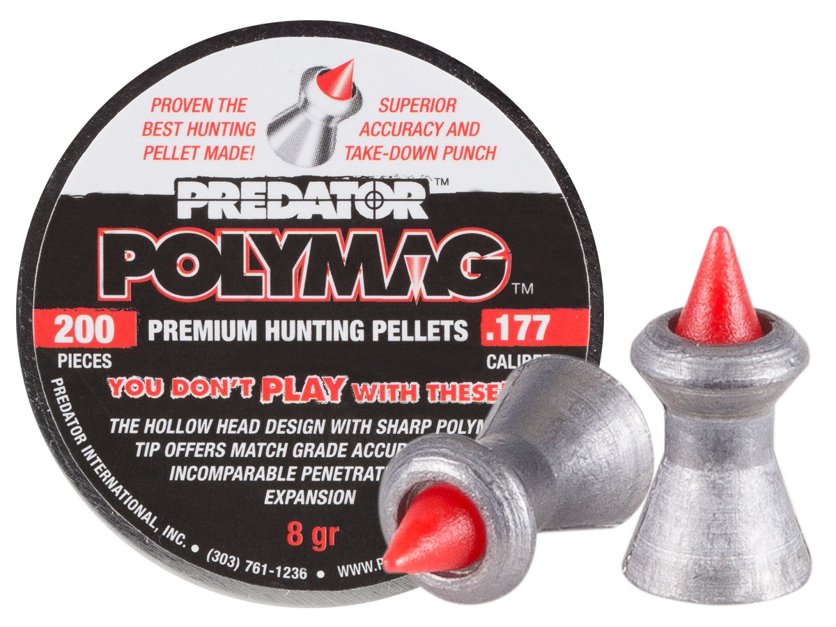 Predator Polymag .177 Cal, 8.0 Grains, Pointed, 200ct 0.177