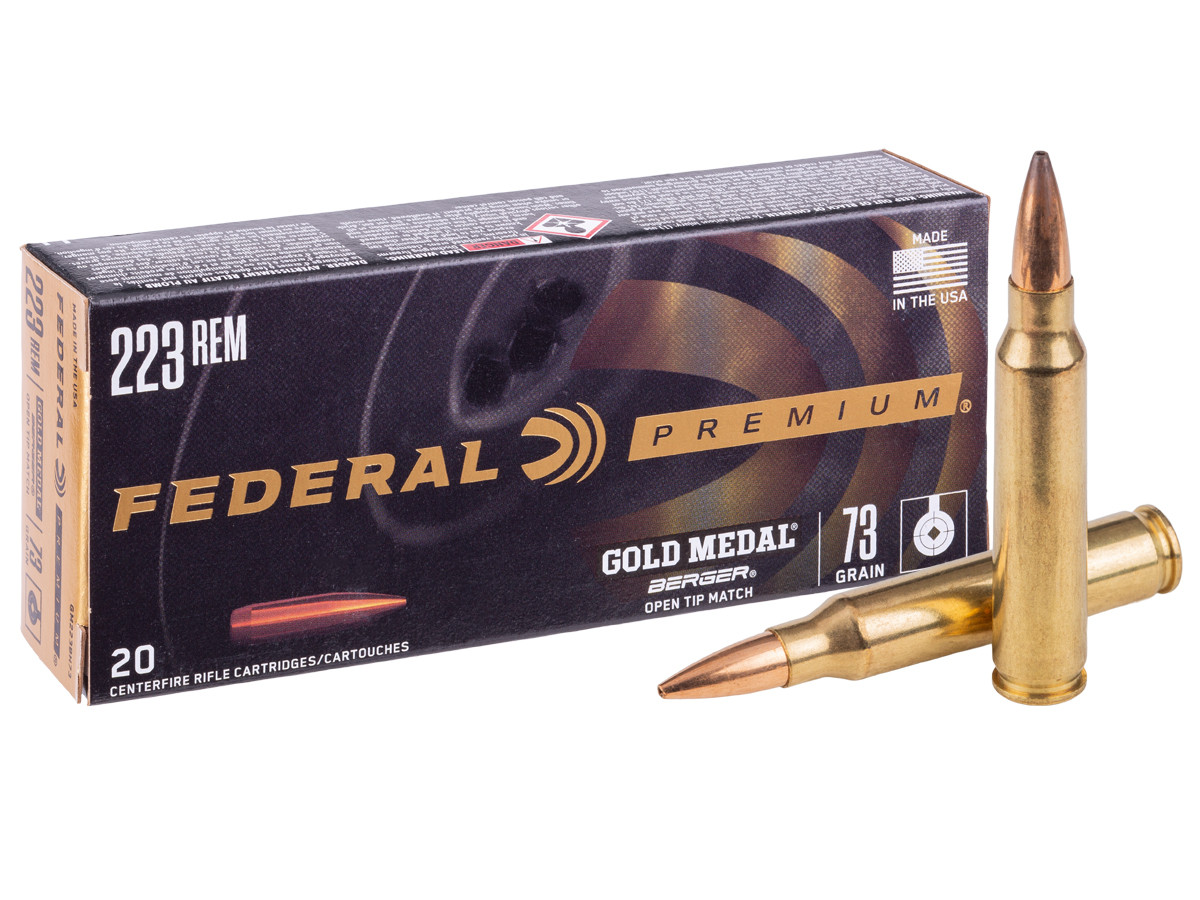 Federal Premium .223 Remington Gold Medal Berger, 73gr, 20ct