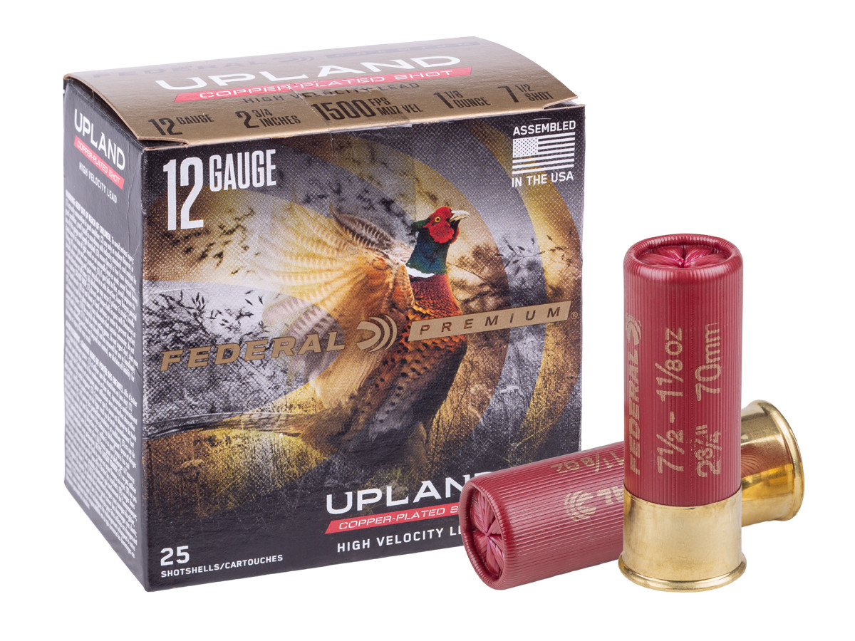 Federal Premium 12GA Upland High Velocity 1 1/8oz, 7.5 Shot, 25ct