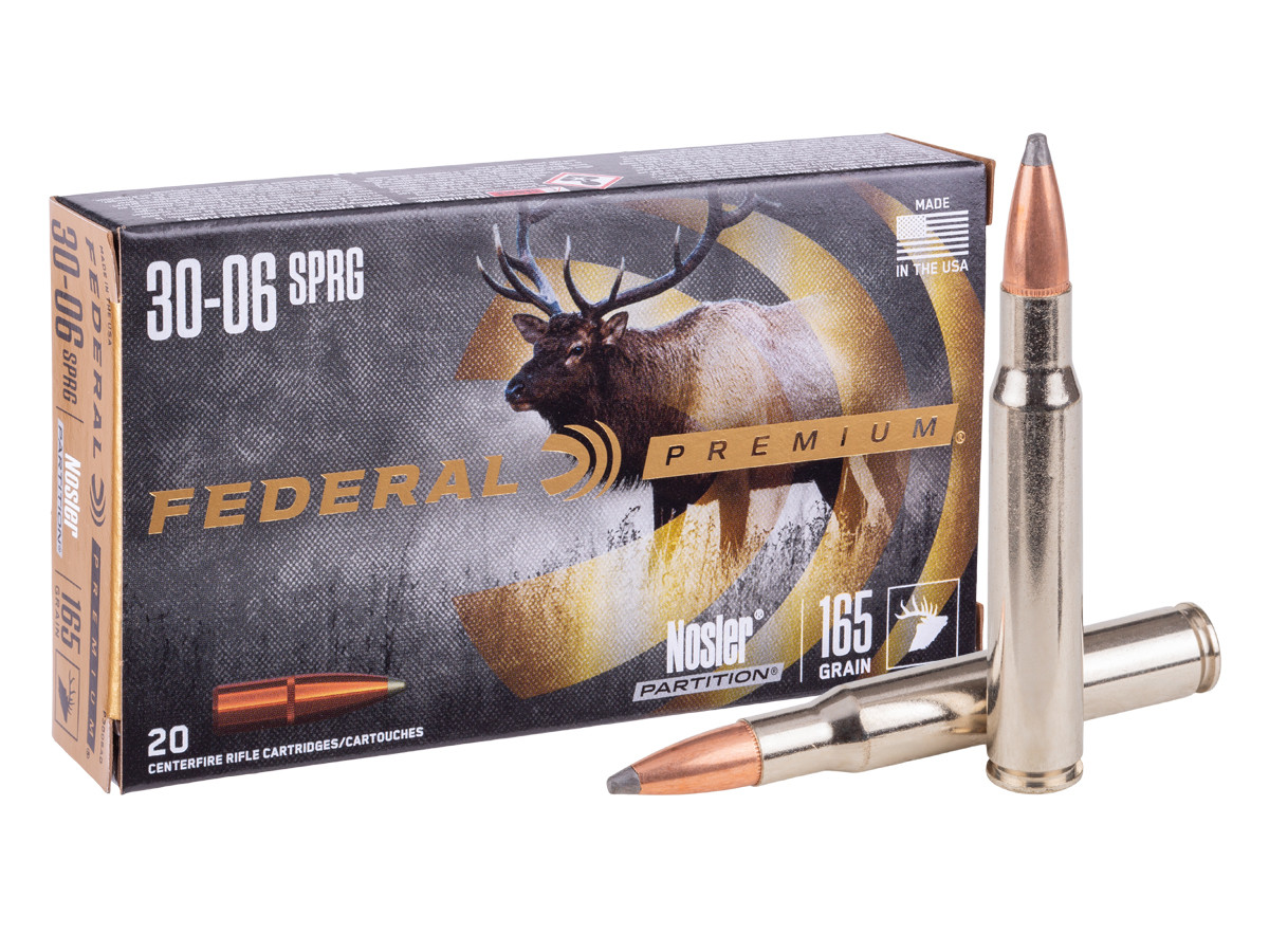 Federal Premium .30-06 Springfield Nosler Partition, 165gr, 20ct