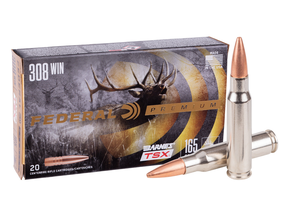 Federal Premium .308 Winchester Barnes TSX, 165gr, 20ct