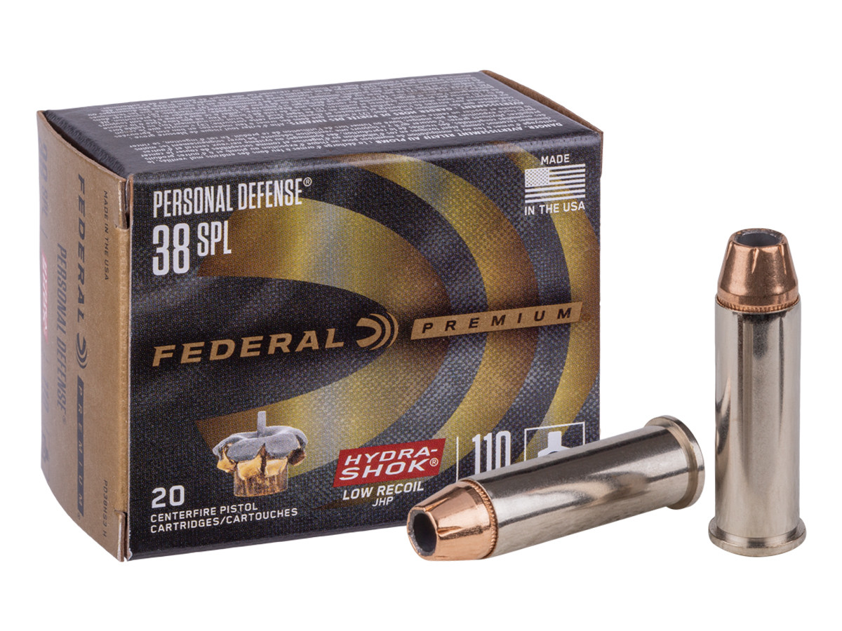 Federal Premium .38 Special Personal Defense Hydra-Shok, 110gr, 20ct