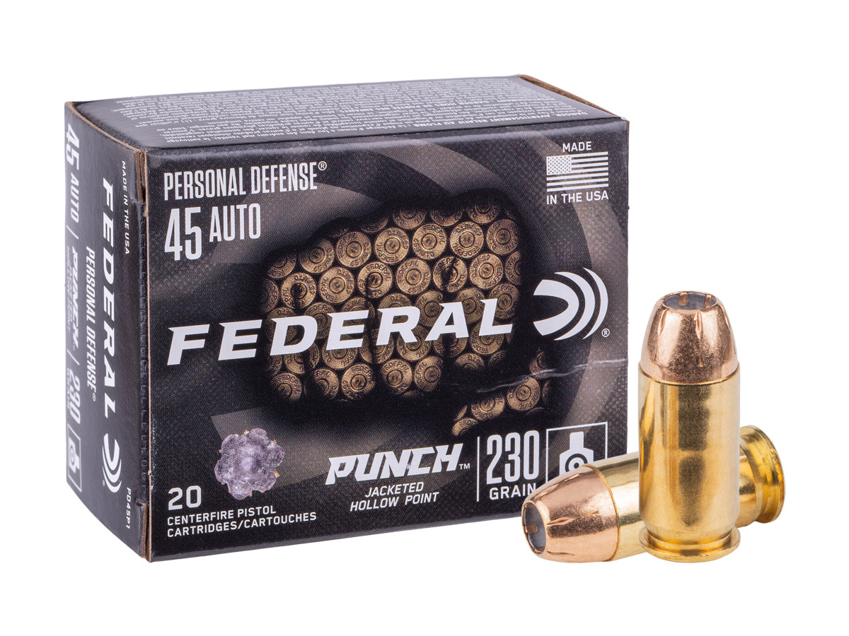 Federal .45 Auto Punch JHP, 230gr, 20ct