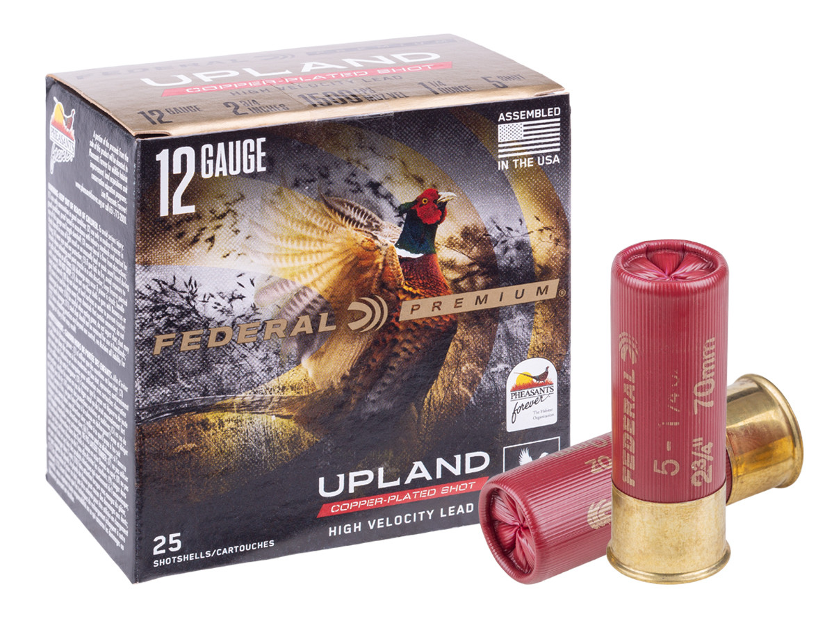 Federal 12GA Upland High Velocity 1 1/4oz, 5 Shot, 25ct