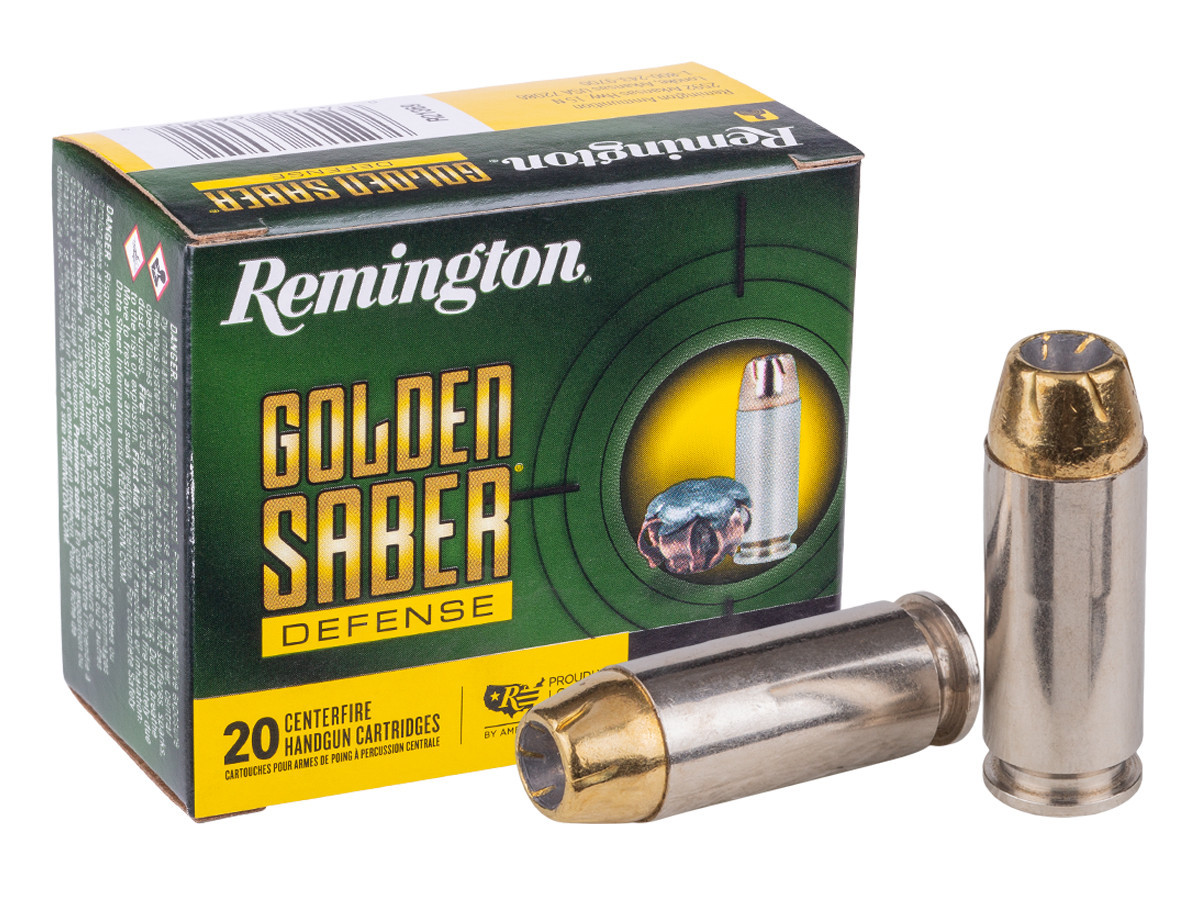 Remington 10mm Golden Saber Defense Brass JHP, 180gr, 20ct