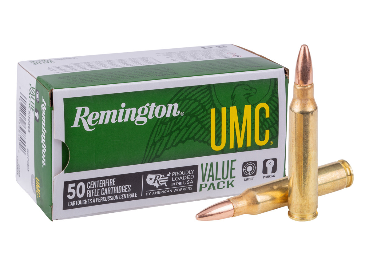 Remington .223 Remington Centerfire UMC FMJ, 55gr, 50ct