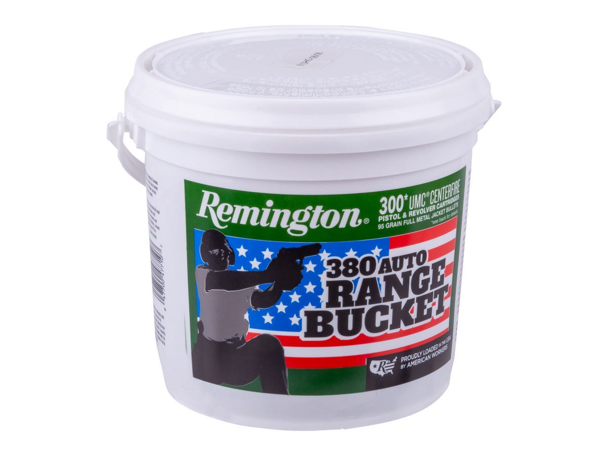 Remington .380 Auto UMC FMJ Range Bucket, 95gr, 300ct