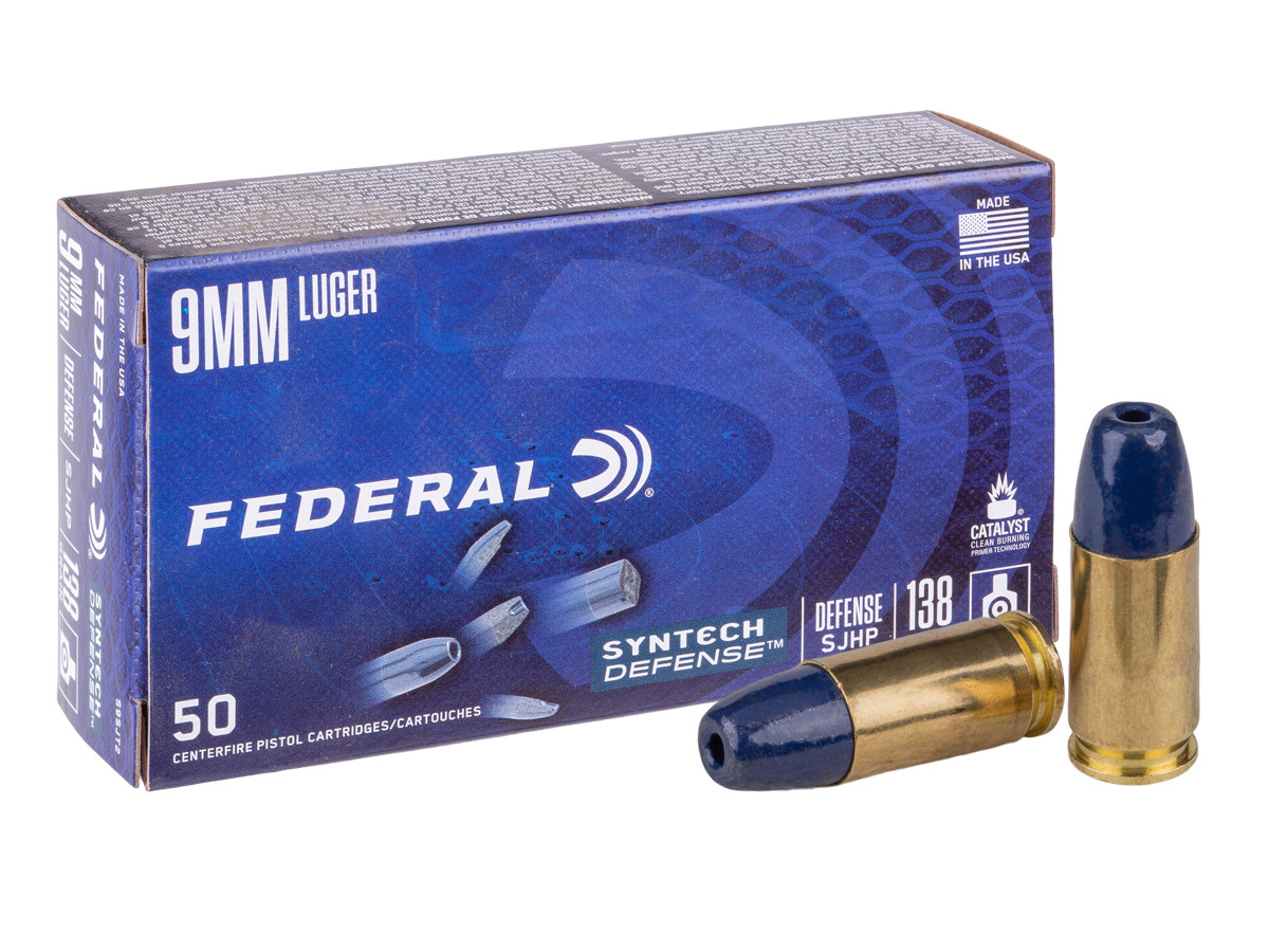 Federal 9mm Luger Syntech Defense, 138gr, 50ct