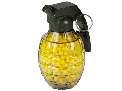 TSD Grenade-shaped feeder 6mm plastic airsoft BBs, 0.12g, 800 rds, yellow