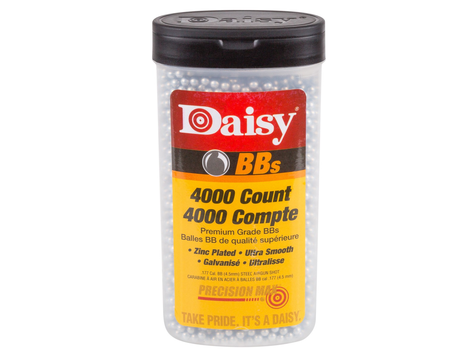 Daisy Premium Grade .177 Cal, 5.1 Grains, Zinc Plated BBs, 4000ct 0.177