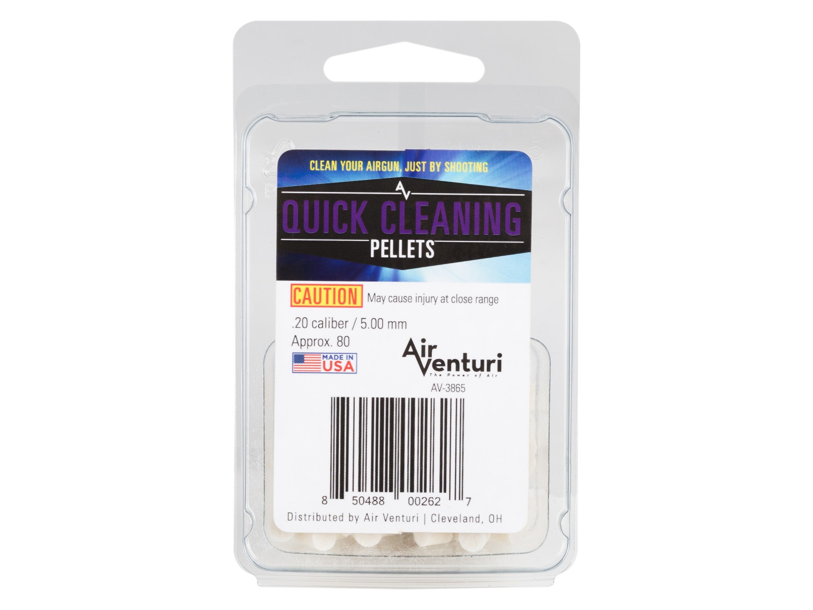 Air Venturi Quick Cleaning Pellets .20 Cal, 80ct 0.20