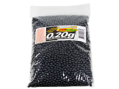 TSD Competition Grade 6mm plastic airsoft BBs, 0.20g, 5,000 rds, black
