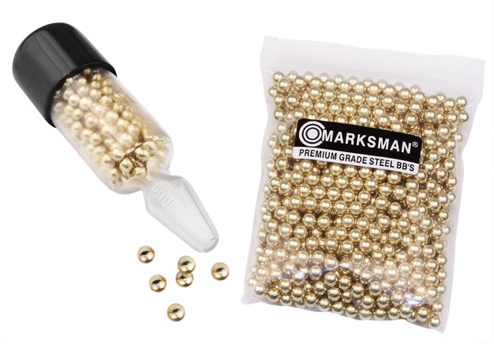 Marksman Premium Grade Steel BBs, 5.1 Grains, Speedloader, 1,300ct 0.177