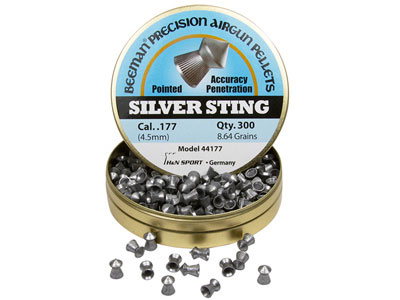Beeman Silver Sting .177 Cal, 8.64 Grains, Pointed, 300ct
