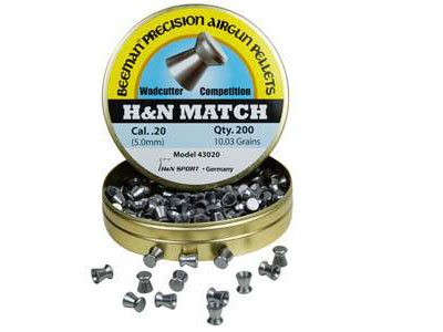 Beeman H&N Match .20 Cal, 10.03 Grains, Wadcutter, 200ct