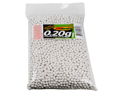 TSD Competition Grade 6mm plastic airsoft BBs, 0.20g, 5,000 rds, white