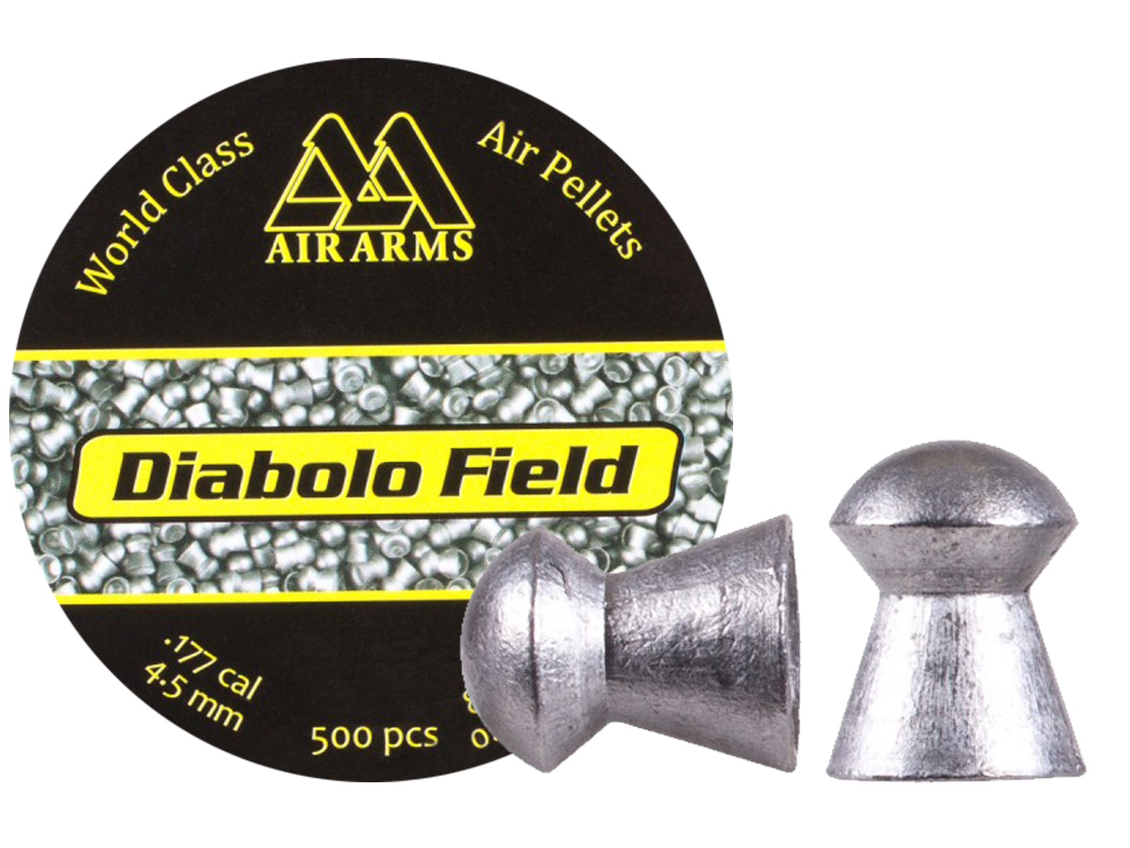 Air Arms Diabolo Field .177 Cal, 4.52mm, 8.44 Grains, Domed, 500ct 0.177