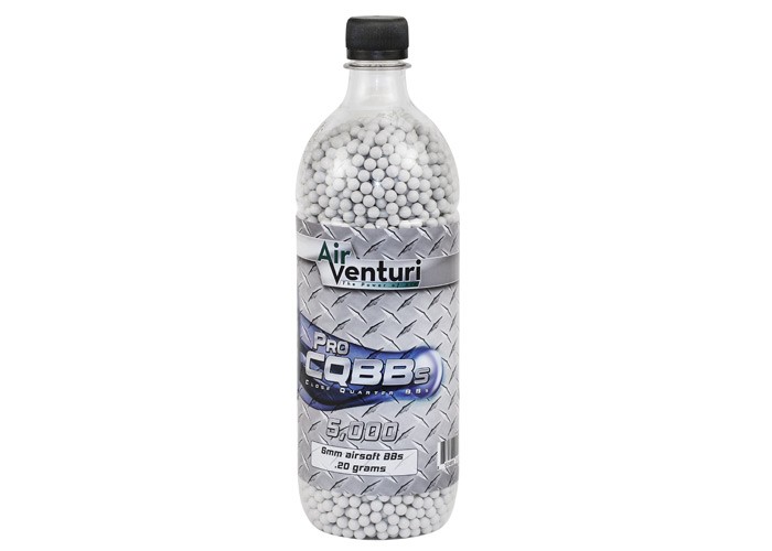 Air Venturi Pro CQBBs 6mm airsoft BBs, 0.20g, 5,000 rds, white