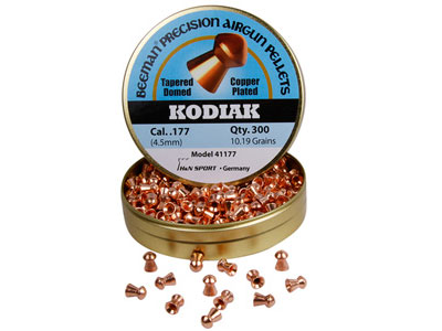 Beeman Kodiak Copper-Plated .177 Cal, 10.19 Grains, Round Nose, 300ct