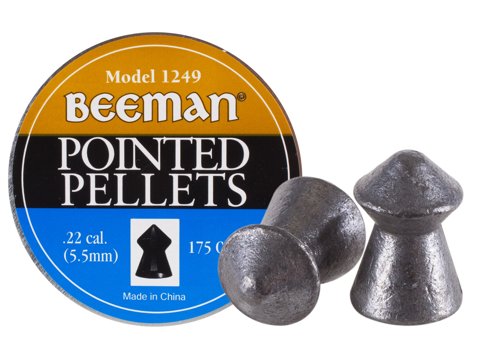 Beeman .22 Cal, 15.1 Grains, Pointed, 175ct