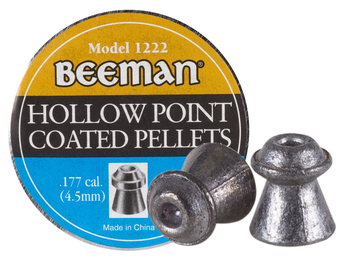 Beeman .177 Cal, 7.2 Grains, Hollowpoint, Coated, 250ct