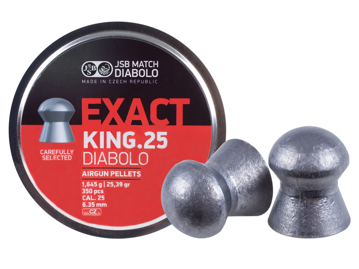 JSB Match Diabolo Exact King .25 Cal, 25.39 Grains, Domed, 350ct