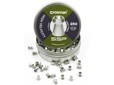 Crosman High Velocity Super Sonic Pellets .177 Cal, 4.0 Grains, Hollowpoint, Lead-Free, 250ct