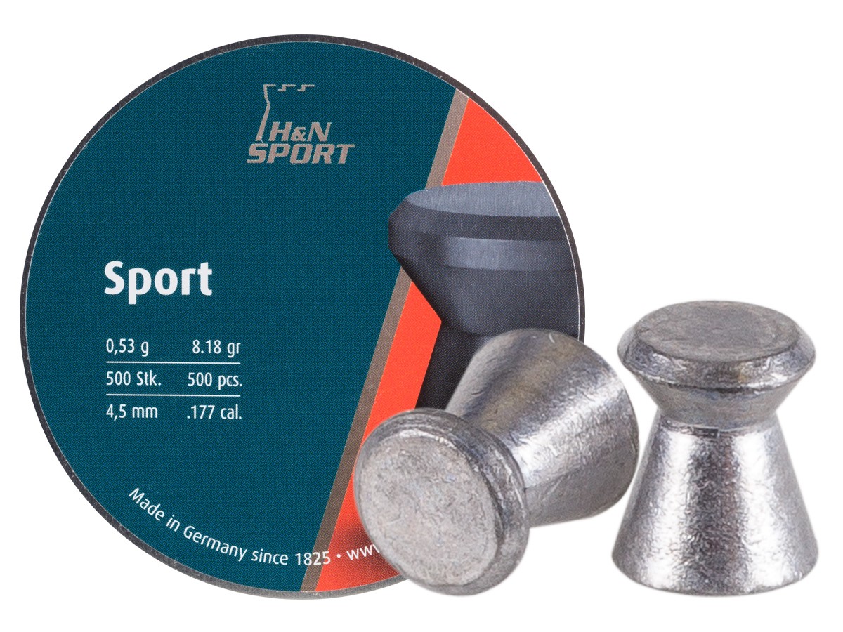 H&N Sport .177 Cal, 8.18 Grains, Wadcutter, 500ct