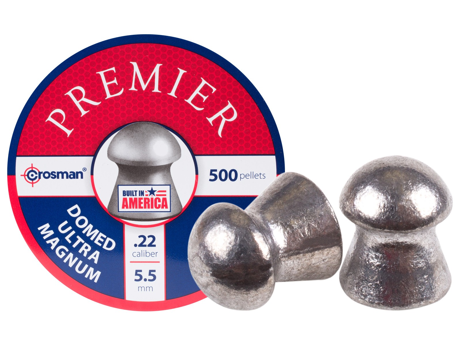 Crosman Premier .22 Cal, 14.3 Grains, Domed, 500ct