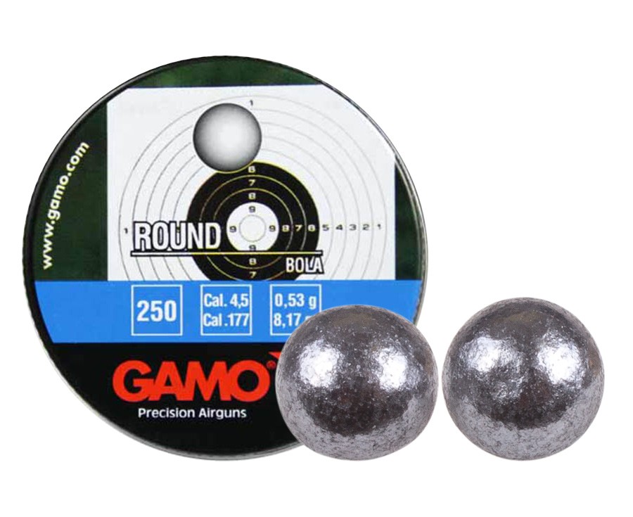 Gamo .177 Cal, 8.2 Grains, Round Lead Balls, 250ct