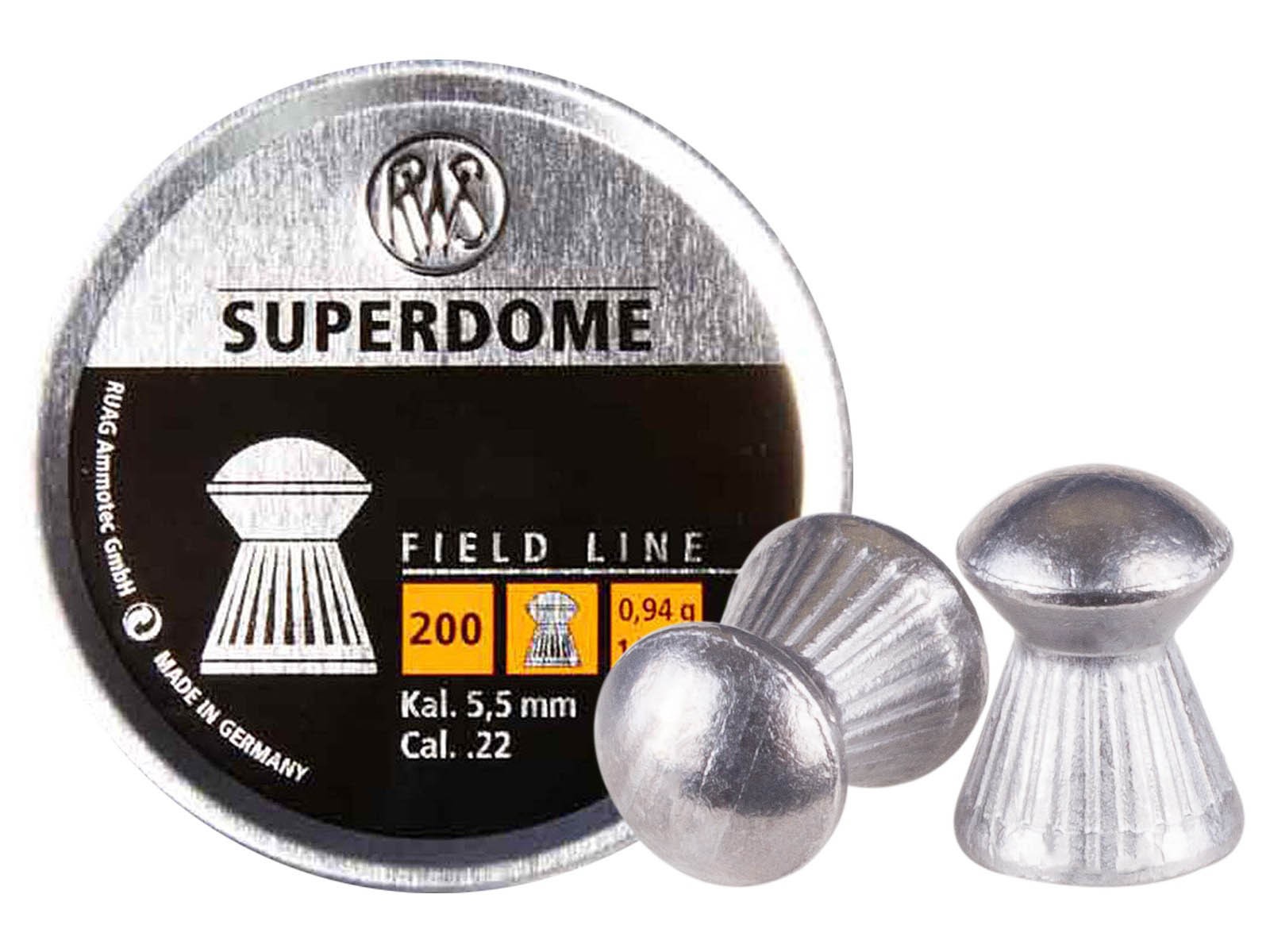 RWS Superdome .22 Cal, 14.5 Grains, Domed, 200ct 0.22