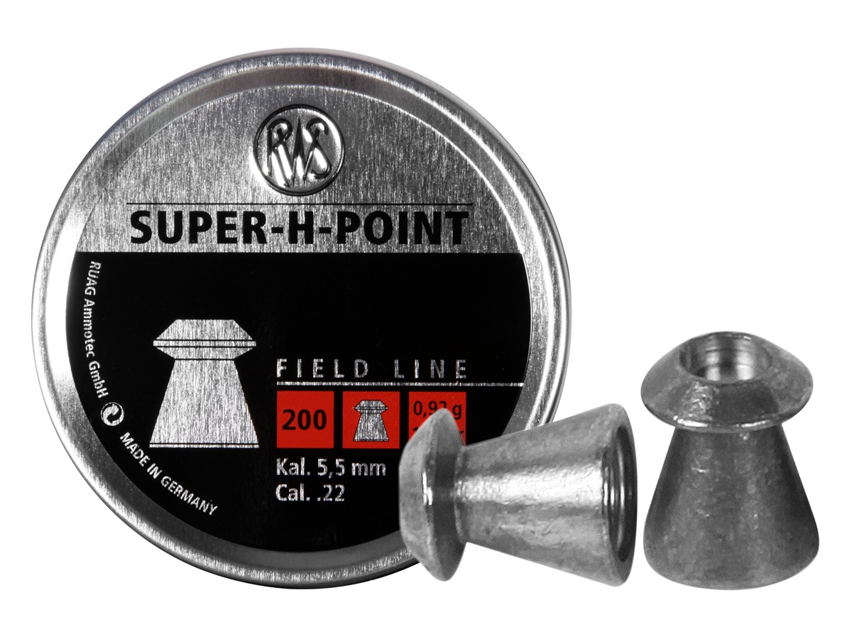 RWS Super-H-Point .22 Cal, 14.2 Grains, Hollowpoint, 200ct 0.22