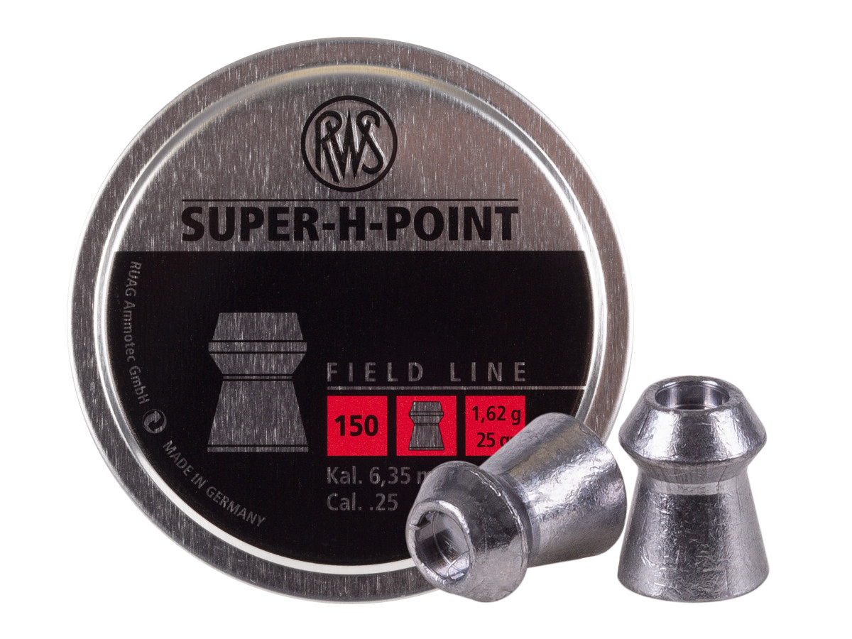RWS Super-H-Point .25 Cal, 25.0 Grains, Hollowpoint, 150ct